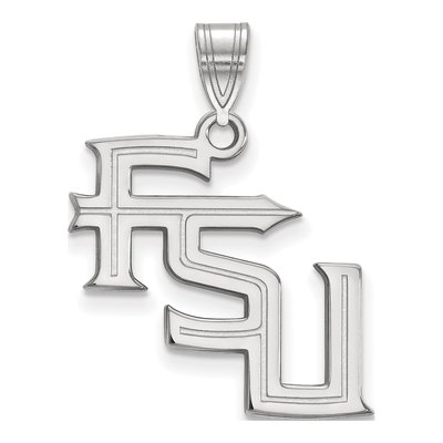 Florida State University 10K White Gold F-S-U Large Pendant