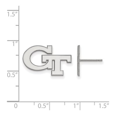 Georgia Institute of Technology 10K White Gold G-T Small Stud Earrings – view 2