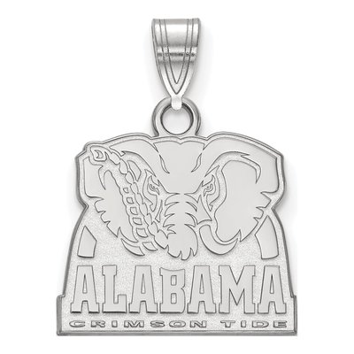 University of Alabama 10K White Gold Elephant Small Pendant