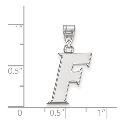 University of Florida 10K White Gold Medium Letter F Pendant – view 2