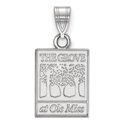 University of Mississippi 10K White Gold Grove at Ole Miss Small Pendant