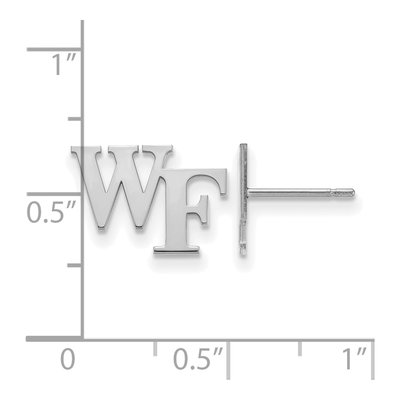 Wake Forest University 10K White Gold W-F Extra Small Stud Earrings – view 2
