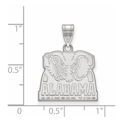 University of Alabama 10K White Gold Elephant Medium Pendant – view 2