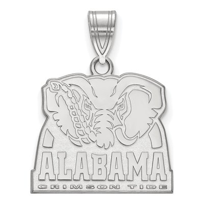 University of Alabama 10K White Gold Elephant Medium Pendant