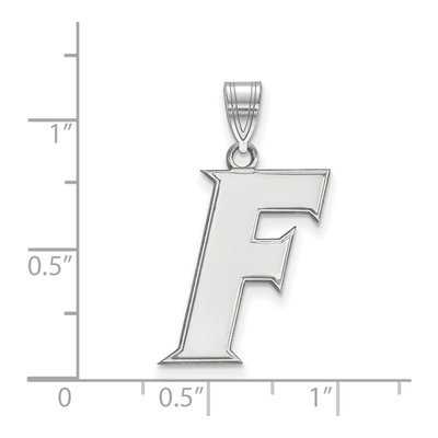 University of Florida 10K White Gold Large Letter F Pendant – view 2