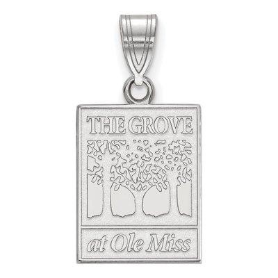 University of Mississippi 10K White Gold Grove at Ole Miss Medium Pendant