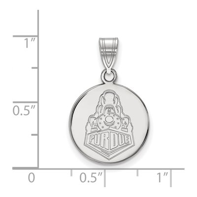 Purdue University 10K White Gold Medium Boilermakers Train Pendant – view 2