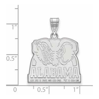 University of Alabama 10K White Gold Large Elephant Pendant – view 2