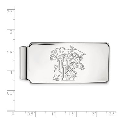 10K White Gold Logoart University Of Kentucky U-K Wildcat Money Clip – view 2