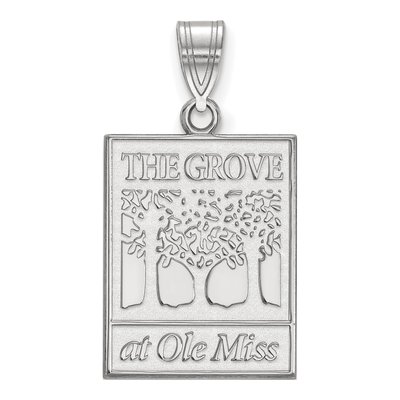 University of Mississippi 10K White Gold Grove at Ole Miss Large Pendant