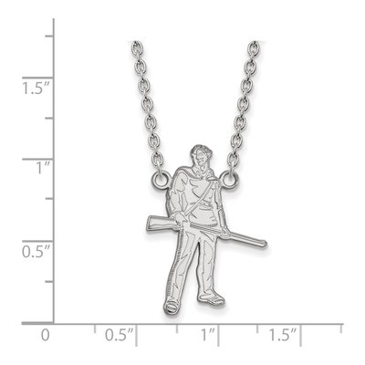 West Virginia University 10K White Gold Mountaineer Large Necklace – view 3