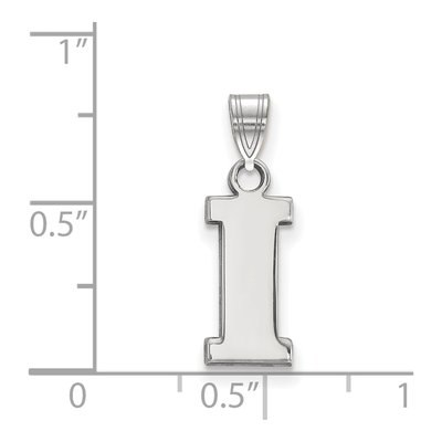 University of Iowa 10K White Gold Letter I Small Pendant – view 2