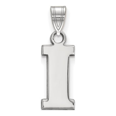 University of Iowa 10K White Gold Letter I Small Pendant