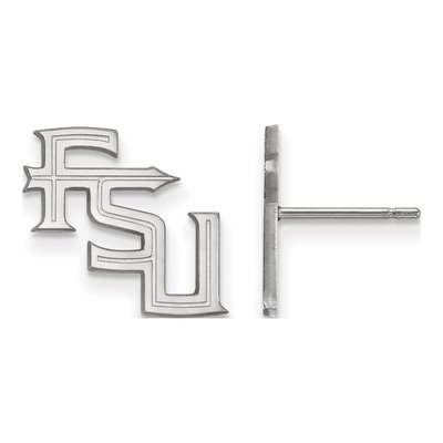 Florida State University 10K White Gold FSU Seminoles Stud Earrings