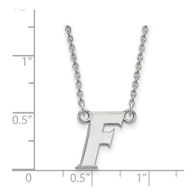 University of Florida 10K White Gold Small Letter F Necklace – view 2