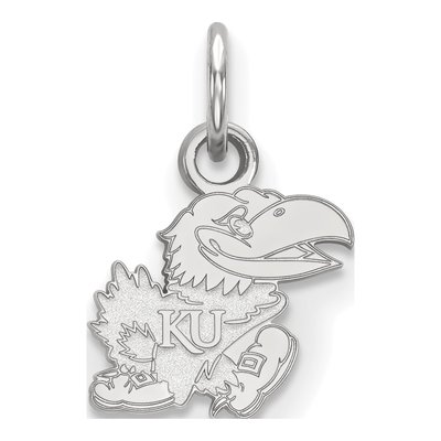 University of Kansas 10K White Gold Jayhawk Extra Small Pendant