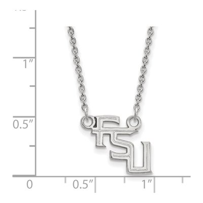 Florida State University 10K White Gold F-S-U Small Necklace – view 2
