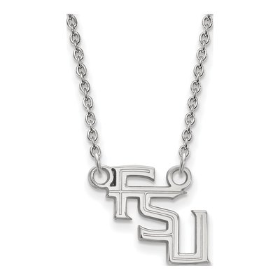 Florida State University 10K White Gold F-S-U Small Necklace