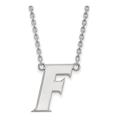 University of Florida 10K White Gold Large Letter F Pendant Necklace