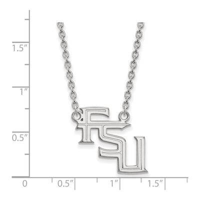 Florida State University 10K White Gold F-S-U Large Necklace – view 2