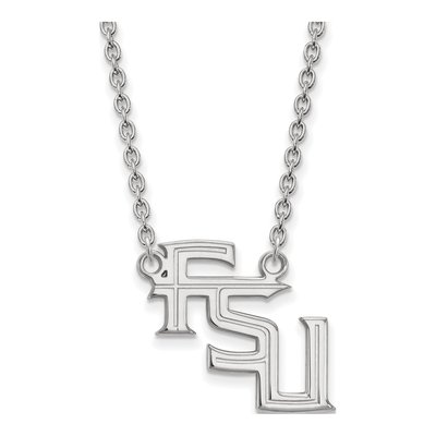 Florida State University 10K White Gold F-S-U Large Necklace