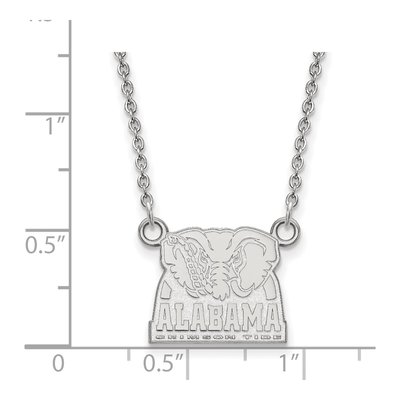 University of Alabama 10K White Gold Elephant Small Necklace – view 2