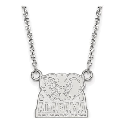 University of Alabama 10K White Gold Elephant Small Necklace