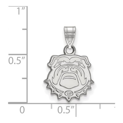 University of Georgia 10K White Gold Bulldog Small Pendant – view 2