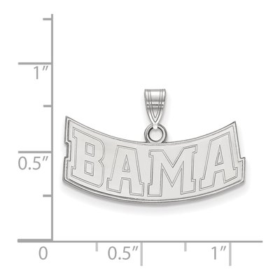 University of Alabama 10K White Gold Medium Pendant – view 2