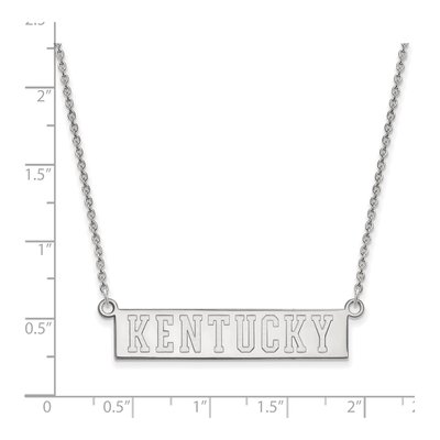 University of Kentucky 10K White Gold Small Bar Necklace – view 2
