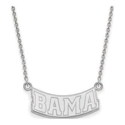 University of Alabama 10K White Gold Small Necklace