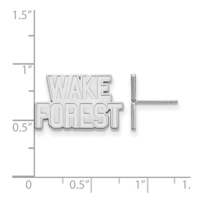 Wake Forest University 10K White Gold W-F Small Stud Earrings – view 2