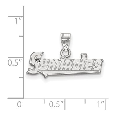 Florida State University 10K White Gold Seminoles Script Small Pendant – view 2