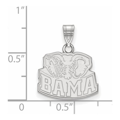 University of Alabama 10K White Gold Elephant Small Pendant – view 2