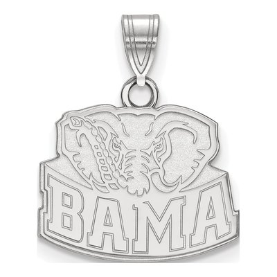 University of Alabama 10K White Gold Elephant Small Pendant