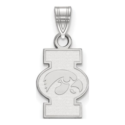 University of Iowa 10K White Gold Of Small Pendant
