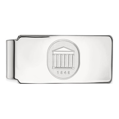 10K White Gold Logoart University Of Mississippi 1848 Crest Money Clip