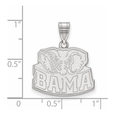 University of Alabama 10K White Gold Elephant Medium Pendant – view 2