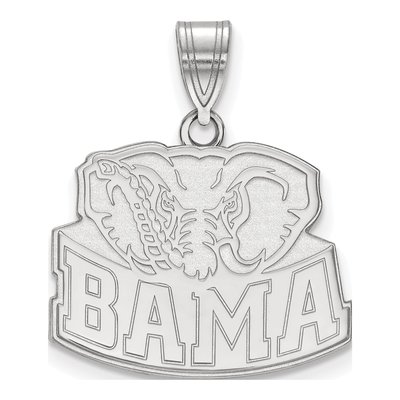 University of Alabama 10K White Gold Elephant Medium Pendant