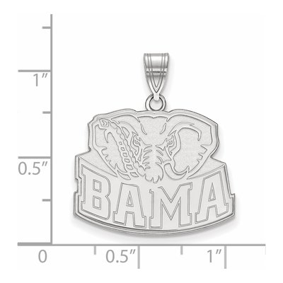 University of Alabama 10K White Gold Elephant Large Pendant – view 2