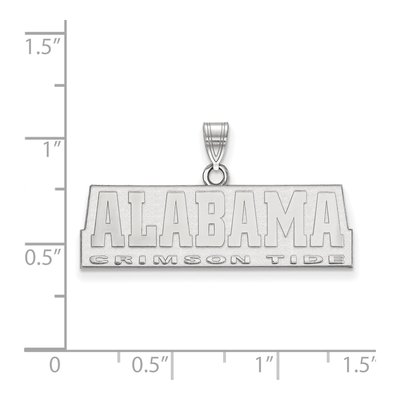 University of Alabama 10K White Gold Crimson Tide Medium Pendant – view 2
