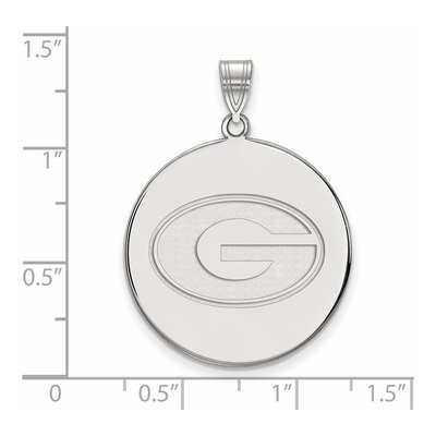 University of Georgia 10K White Gold Extra Large Letter G Pendant – view 2