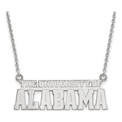 University of Alabama 10K White Gold Large Pendant