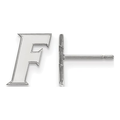 University of Florida 10K White Gold Extra Small Letter F Stud Earrings