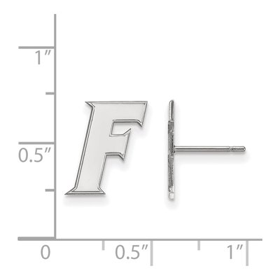 University of Florida 10K White Gold Small Letter F Stud Earrings – view 2