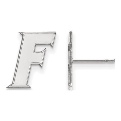 University of Florida 10K White Gold Small Letter F Stud Earrings