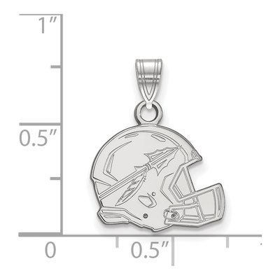 Florida State University 10K White Gold Arrow Medium Football Helmet Pendant – view 2