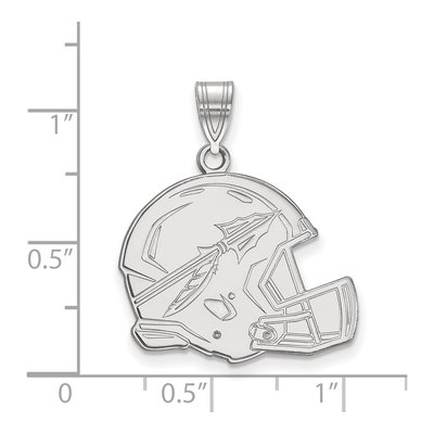 Florida State University 10K White Gold Arrow Large Football Helmet Pendant – view 2