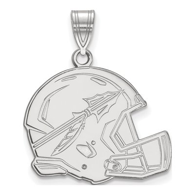Florida State University 10K White Gold Arrow Large Football Helmet Pendant