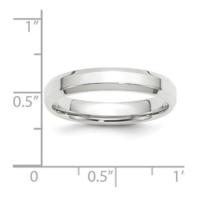 10K White Gold 4mm Comfort-Fit Wedding Band – view 4